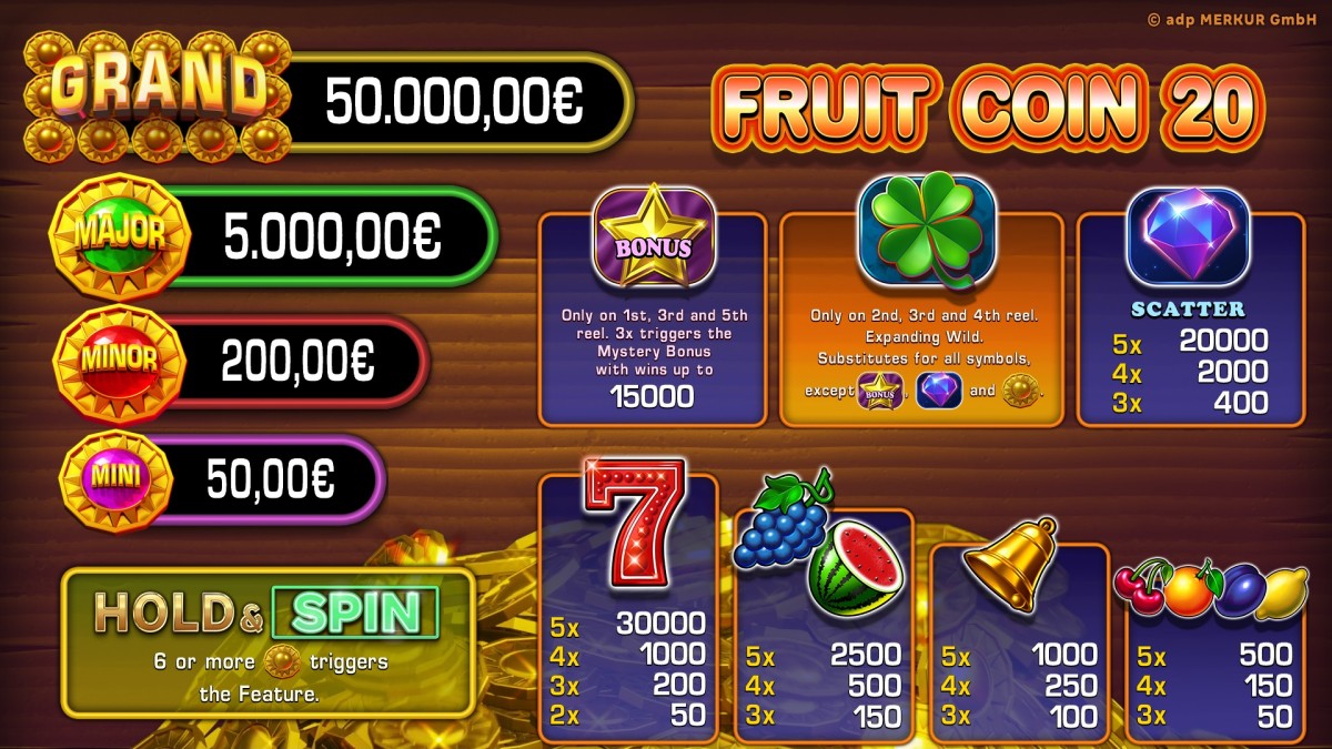 FruitCoin-Paytable